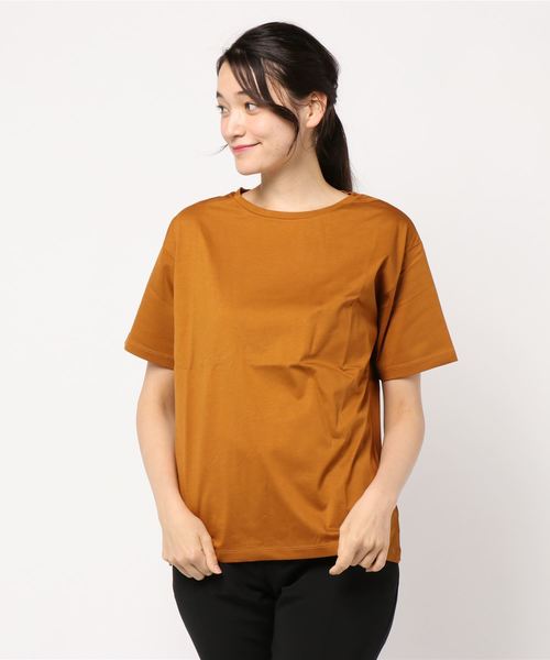 AMERICAN HOLIC（アメリカンホリック）の「BASIC5分袖ゆるシTャツ＊（Tシャツ/カットソー・レディース・ブラック/オフホワイト/ピンク/グリーン/キャメル/その他7/ホワイト系その他4/グレー系その他2・FREE）」の6枚目の写真