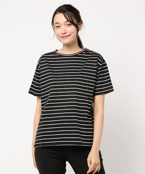 AMERICAN HOLIC（アメリカンホリック）の「BASIC5分袖ゆるシTャツ＊（Tシャツ/カットソー・レディース・ブラック/オフホワイト/ピンク/グリーン/キャメル/その他7/ホワイト系その他4/グレー系その他2・FREE）」の8枚目の写真