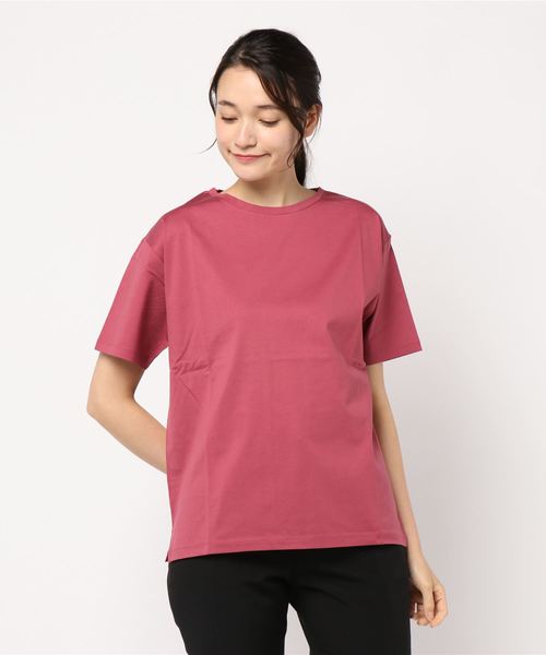 AMERICAN HOLIC（アメリカンホリック）の「BASIC5分袖ゆるシTャツ＊（Tシャツ/カットソー・レディース・ブラック/オフホワイト/ピンク/グリーン/キャメル/その他7/ホワイト系その他4/グレー系その他2・FREE）」の7枚目の写真