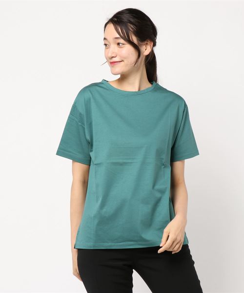 AMERICAN HOLIC（アメリカンホリック）の「BASIC5分袖ゆるシTャツ＊（Tシャツ/カットソー・レディース・ブラック/オフホワイト/ピンク/グリーン/キャメル/その他7/ホワイト系その他4/グレー系その他2・FREE）」の5枚目の写真