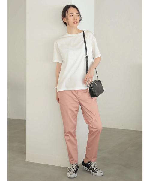 AMERICAN HOLIC（アメリカンホリック）の「BASIC5分袖ゆるシTャツ＊（Tシャツ/カットソー・レディース・ブラック/オフホワイト/ピンク/グリーン/キャメル/その他7/ホワイト系その他4/グレー系その他2・FREE）」の16枚目の写真
