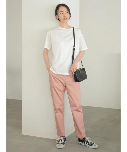AMERICAN HOLIC（アメリカンホリック）の「BASIC5分袖ゆるシTャツ＊（Tシャツ/カットソー・レディース・ブラック/オフホワイト/ピンク/グリーン/キャメル/その他7/ホワイト系その他4/グレー系その他2・FREE）」の18枚目の写真