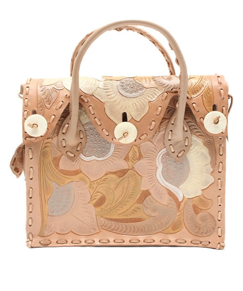 GRACE CONTINENTAL（グレースコンチネンタル）の「マルチカービングバッグS（ショルダーバッグ・レディース・ブラウン/ベージュ/ブルー/グレー・FREE）」の4枚目の写真