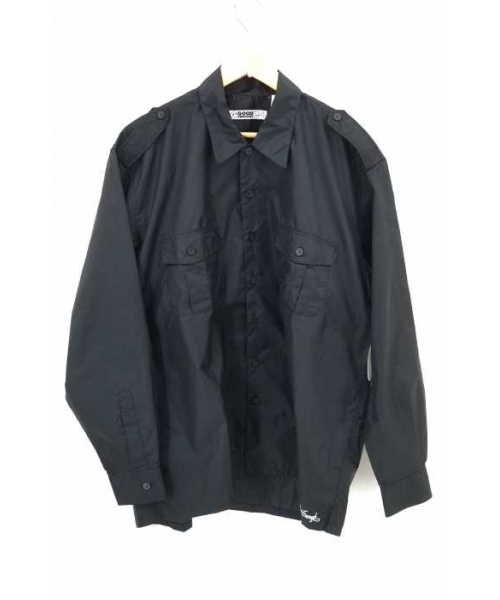 ブランド古着】ナイロン ボタンシャツジャケット（シャツ/ブラウス good enough グッドイナフレザー ブラック シャツジャケット