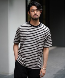 EDIFICE | ボーダー ワイド ポケット Tシャツ(Tシャツ/カットソー)
