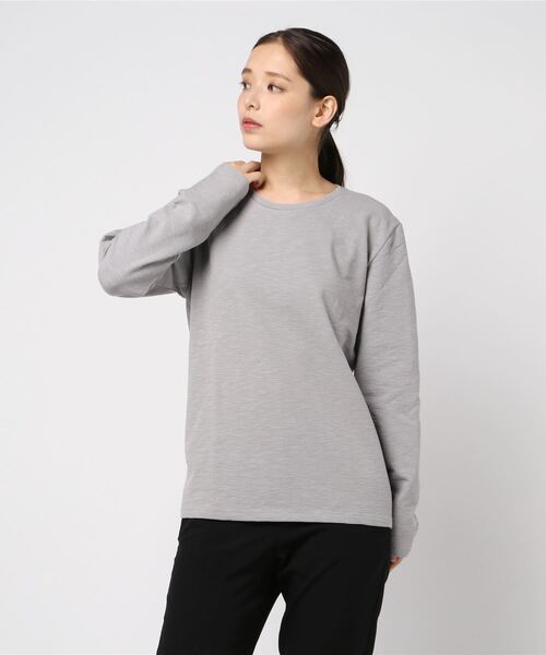ARCHIVER(アーカイバ)の「【69】【it】ミニ裏毛ロングスリーブカット(Tシャツ/カットソー・レディース・ホワイト/カーキ/ライトグレー・LARGE/MEDIUM)」の3枚目の写真