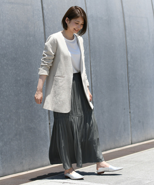 DouDou（ドゥドゥ）の「ティアードスカート（スカート・レディース・ピンクベージュ/ブラウン/カーキ・FREE）」の15枚目の写真