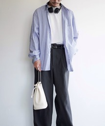 DEVICE | 【WEARISTA じーたー×DEVICE コラボ】Rename 3WAY カウレザー 巾着バッグ(ショルダーバッグ)