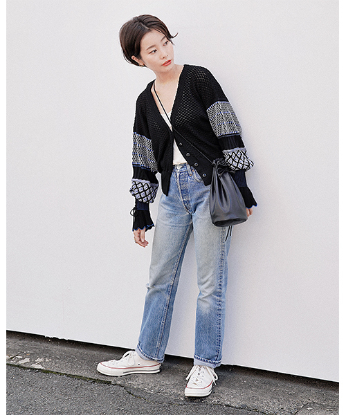 DEVICE（デバイス）の「【WEARISTA じーたー×DEVICE コラボ】Rename 3WAY カウレザー 巾着 ショルダーバッグ（ショルダーバッグ・レディース・ブラック/ダークブラウン/ホワイト・FREE）」の22枚目の写真