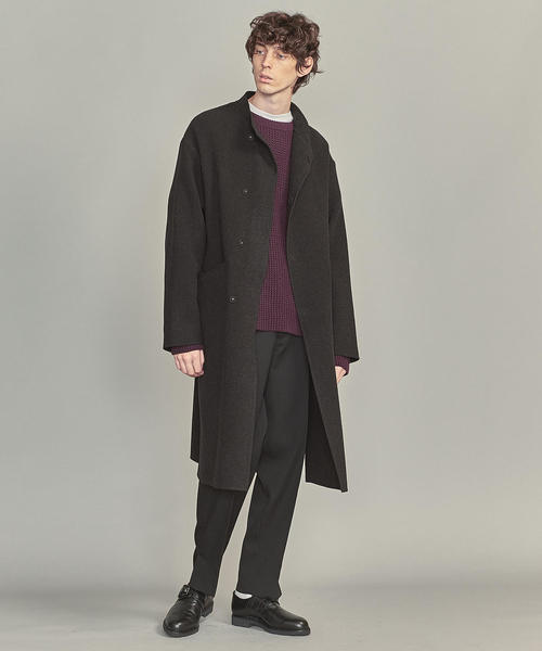 BEAUTY&YOUTH UNITED ARROWS（ビューティーアンドユースユナイテッドアローズ）の「BY リバー ラップ スタンドカラー コート（ステンカラーコート・メンズ・オリーブ/ダークグレー・XL/L/M/S）」の7枚目の写真