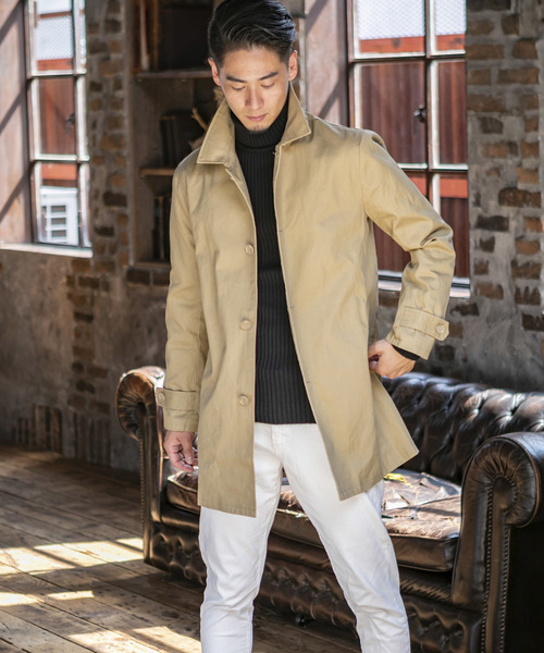 ADMIX/ATELIER SAB MEN(アドミックスアトリエサブメン)の「【EVOLUTION】コットンツイル / ステンカラーコート(ステンカラーコート・メンズ・ブラック/ライトグレー/ベージュ/ライトベージュ/ブルー/ネイビー・48/50/52)」の3枚目の写真