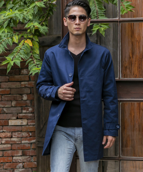ADMIX/ATELIER SAB MEN(アドミックスアトリエサブメン)の「【EVOLUTION】コットンツイル / ステンカラーコート(ステンカラーコート・メンズ・ブラック/ライトグレー/ベージュ/ライトベージュ/ブルー/ネイビー・48/50/52)」の5枚目の写真