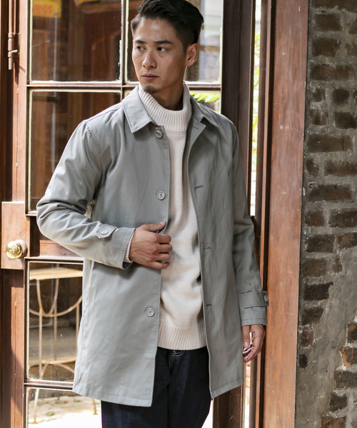 ADMIX/ATELIER SAB MEN(アドミックスアトリエサブメン)の「【EVOLUTION】コットンツイル / ステンカラーコート(ステンカラーコート・メンズ・ブラック/ライトグレー/ベージュ/ライトベージュ/ブルー/ネイビー・48/50/52)」の1枚目の写真