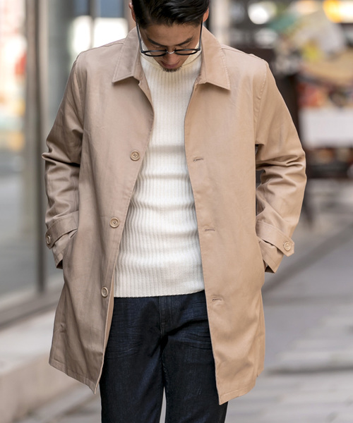 ADMIX/ATELIER SAB MEN(アドミックスアトリエサブメン)の「【EVOLUTION】コットンツイル / ステンカラーコート(ステンカラーコート・メンズ・ブラック/ライトグレー/ベージュ/ライトベージュ/ブルー/ネイビー・48/50/52)」の9枚目の写真