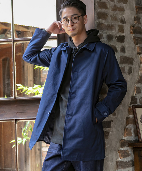ADMIX/ATELIER SAB MEN(アドミックスアトリエサブメン)の「【EVOLUTION】コットンツイル / ステンカラーコート(ステンカラーコート・メンズ・ブラック/ライトグレー/ベージュ/ライトベージュ/ブルー/ネイビー・48/50/52)」の15枚目の写真