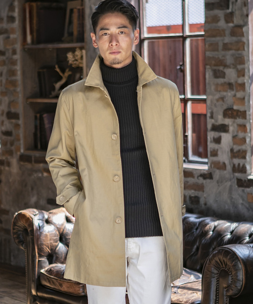 ADMIX/ATELIER SAB MEN(アドミックスアトリエサブメン)の「【EVOLUTION】コットンツイル / ステンカラーコート(ステンカラーコート・メンズ・ブラック/ライトグレー/ベージュ/ライトベージュ/ブルー/ネイビー・48/50/52)」の18枚目の写真
