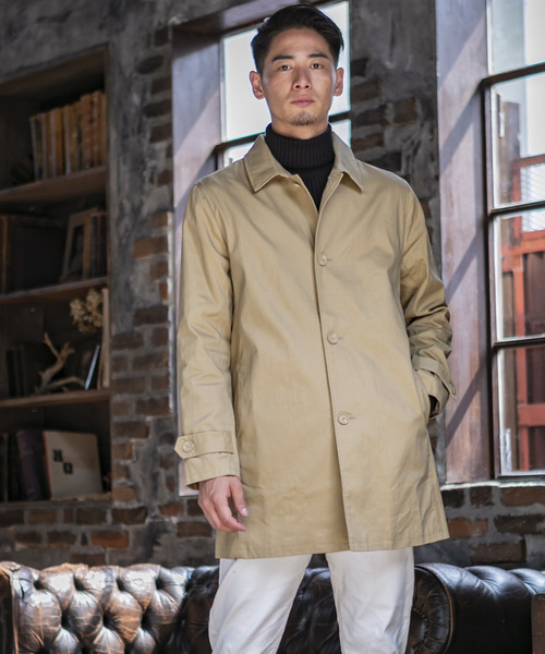 ADMIX/ATELIER SAB MEN(アドミックスアトリエサブメン)の「【EVOLUTION】コットンツイル / ステンカラーコート(ステンカラーコート・メンズ・ブラック/ライトグレー/ベージュ/ライトベージュ/ブルー/ネイビー・48/50/52)」の20枚目の写真