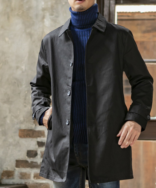 ADMIX/ATELIER SAB MEN(アドミックスアトリエサブメン)の「【EVOLUTION】コットンツイル / ステンカラーコート(ステンカラーコート・メンズ・ブラック/ライトグレー/ベージュ/ライトベージュ/ブルー/ネイビー・48/50/52)」の21枚目の写真
