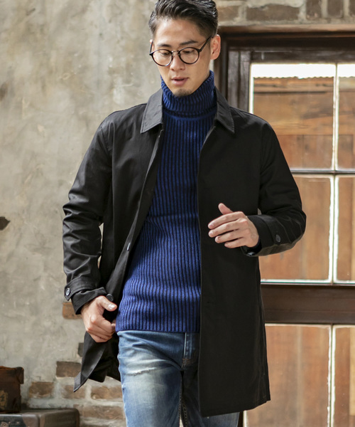 ADMIX/ATELIER SAB MEN(アドミックスアトリエサブメン)の「【EVOLUTION】コットンツイル / ステンカラーコート(ステンカラーコート・メンズ・ブラック/ライトグレー/ベージュ/ライトベージュ/ブルー/ネイビー・48/50/52)」の22枚目の写真