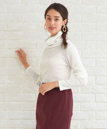 NARACAMICIE | リヨセルコットンテレコタートルネックプルオーバー(Tシャツ/カットソー)