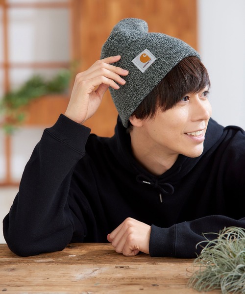 Carhartt(カーハート)の「carhartt(カーハート) ACRYLIC WATCH HAT ニットキャップ(ニットキャップ/ビーニー・メンズ・ブラック/ダークグリーン/ネイビー/ヘザーグレー/ホワイト系その他/グレー系その他/ブラウン系その他/ブラック系その他/ダークブラウン/ブラウン系その他2/ワイン・FREE)」の4枚目の写真