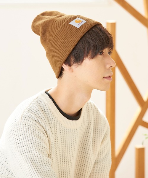 Carhartt(カーハート)の「carhartt(カーハート) ACRYLIC WATCH HAT ニットキャップ(ニットキャップ/ビーニー・メンズ・ブラック/ダークグリーン/ネイビー/ヘザーグレー/ホワイト系その他/グレー系その他/ブラウン系その他/ブラック系その他/ダークブラウン/ブラウン系その他2/ワイン・FREE)」の7枚目の写真