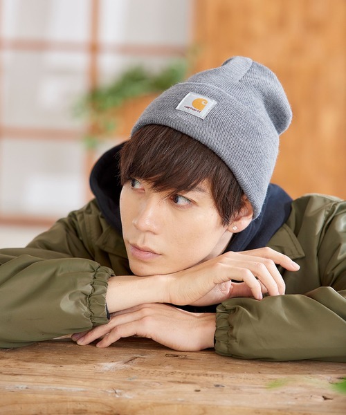 Carhartt(カーハート)の「carhartt(カーハート) ACRYLIC WATCH HAT ニットキャップ(ニットキャップ/ビーニー・メンズ・ブラック/ダークグリーン/ネイビー/ヘザーグレー/ホワイト系その他/グレー系その他/ブラウン系その他/ブラック系その他/ダークブラウン/ブラウン系その他2/ワイン・FREE)」の5枚目の写真
