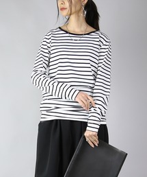 のびのびシンプルカラーロングカットソー