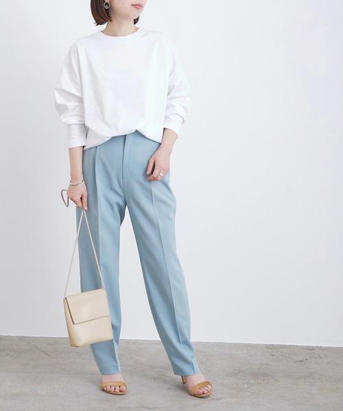 ADAM ET ROPE'（アダムエロペ）の「コットンクルーネックTEE（Tシャツ/カットソー・レディース・ホワイト/ラベンダー/ブラック系その他・FREE）」の4枚目の写真