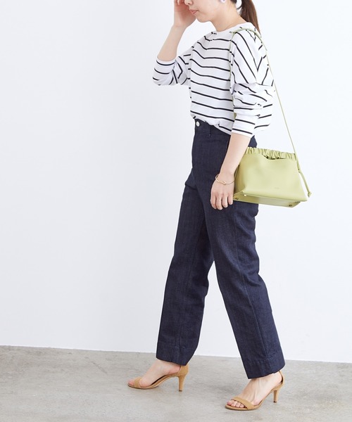 ADAM ET ROPE'（アダムエロペ）の「コットンクルーネックTEE（Tシャツ/カットソー・レディース・ホワイト/ラベンダー/ブラック系その他・FREE）」の5枚目の写真