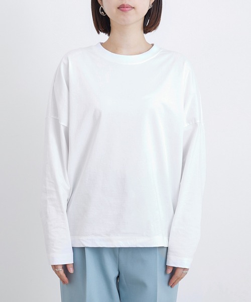 ADAM ET ROPE'（アダムエロペ）の「コットンクルーネックTEE（Tシャツ/カットソー・レディース・ホワイト/ラベンダー/ブラック系その他・FREE）」の7枚目の写真