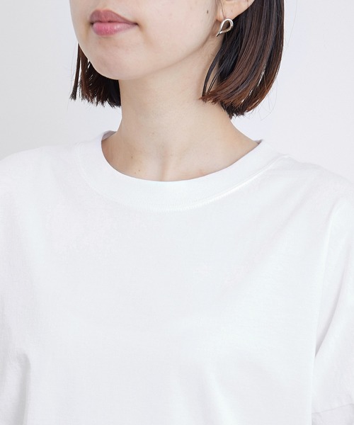 ADAM ET ROPE'（アダムエロペ）の「コットンクルーネックTEE（Tシャツ/カットソー・レディース・ホワイト/ラベンダー/ブラック系その他・FREE）」の10枚目の写真