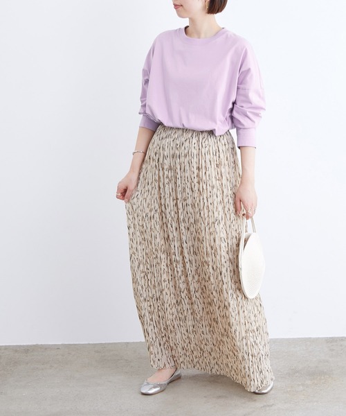 ADAM ET ROPE'（アダムエロペ）の「コットンクルーネックTEE（Tシャツ/カットソー・レディース・ホワイト/ラベンダー/ブラック系その他・FREE）」の18枚目の写真