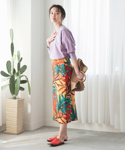 ADAM ET ROPE'（アダムエロペ）の「コットンクルーネックTEE（Tシャツ/カットソー・レディース・ホワイト/ラベンダー/ブラック系その他・FREE）」の20枚目の写真