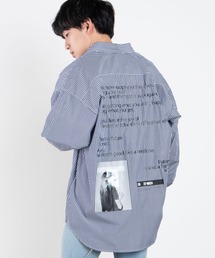 WEGO | WEGO/Girlビッグシルエットストライプポプリンシャツ(シャツ/ブラウス)