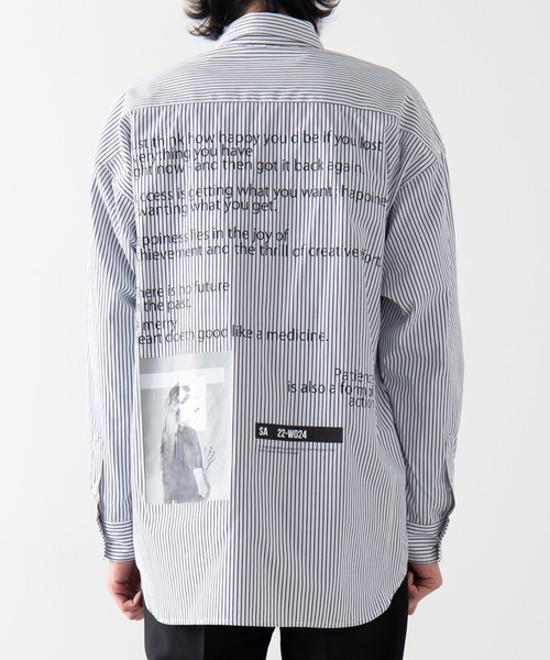 WEGO（ウィゴー）の「WEGO/Girlビッグシルエットストライプポプリンシャツ（シャツ/ブラウス・メンズ・ホワイト系その他4/ブラック系その他4/ブルー系その他4・MEDIUM/LARGE）」の17枚目の写真