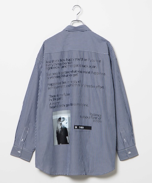 WEGO（ウィゴー）の「WEGO/Girlビッグシルエットストライプポプリンシャツ（シャツ/ブラウス・メンズ・ホワイト系その他4/ブラック系その他4/ブルー系その他4・MEDIUM/LARGE）」の22枚目の写真