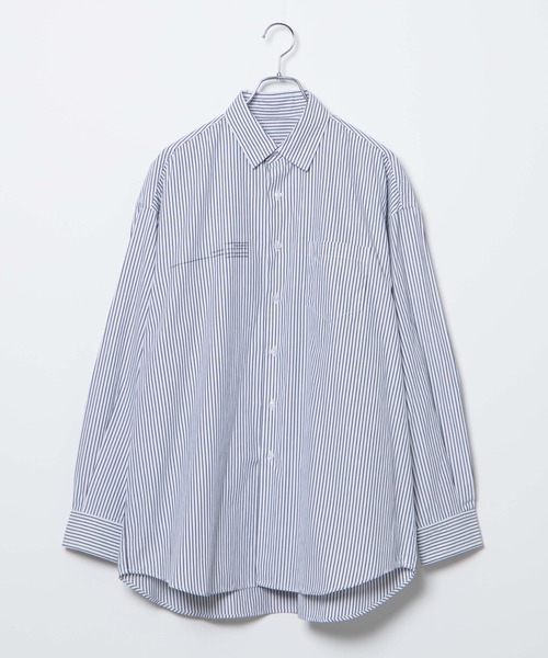 WEGO（ウィゴー）の「WEGO/Girlビッグシルエットストライプポプリンシャツ（シャツ/ブラウス・メンズ・ホワイト系その他4/ブラック系その他4/ブルー系その他4・MEDIUM/LARGE）」の15枚目の写真