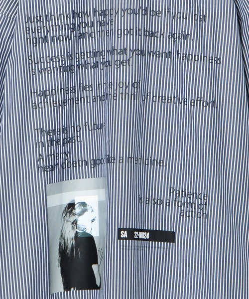 WEGO（ウィゴー）の「WEGO/Girlビッグシルエットストライプポプリンシャツ（シャツ/ブラウス・メンズ・ホワイト系その他4/ブラック系その他4/ブルー系その他4・MEDIUM/LARGE）」の8枚目の写真