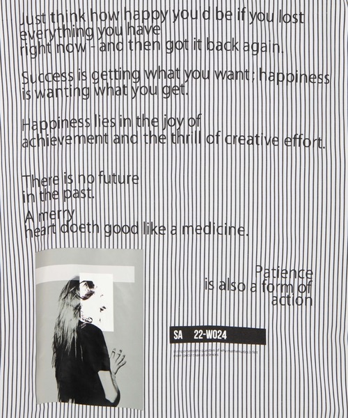 WEGO（ウィゴー）の「WEGO/Girlビッグシルエットストライプポプリンシャツ（シャツ/ブラウス・メンズ・ホワイト系その他4/ブラック系その他4/ブルー系その他4・MEDIUM/LARGE）」の6枚目の写真