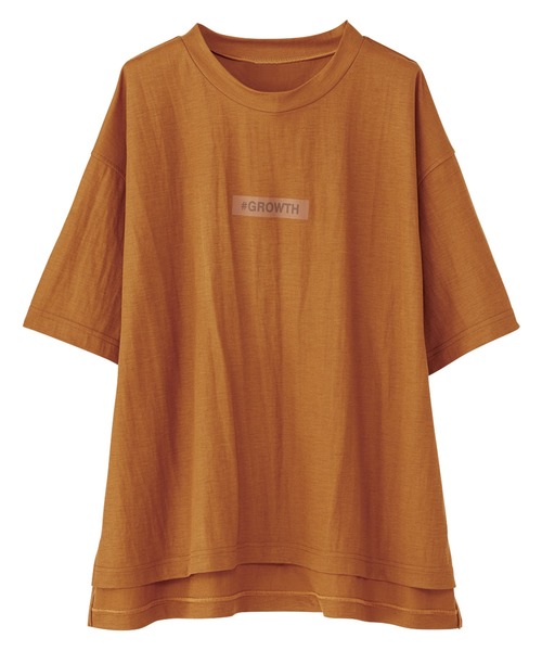 BELLUNA PLUS(ベルーナ)の「涼感素材ロゴデザインプルオーバー(Tシャツ/カットソー・レディース・ベージュ/オリーブ/ボルドー/ネイビー/テラコッタ・MEDIUM/X-LARGE/LARGE)」の6枚目の写真