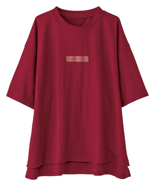 BELLUNA PLUS(ベルーナ)の「涼感素材ロゴデザインプルオーバー(Tシャツ/カットソー・レディース・ベージュ/オリーブ/ボルドー/ネイビー/テラコッタ・MEDIUM/X-LARGE/LARGE)」の8枚目の写真