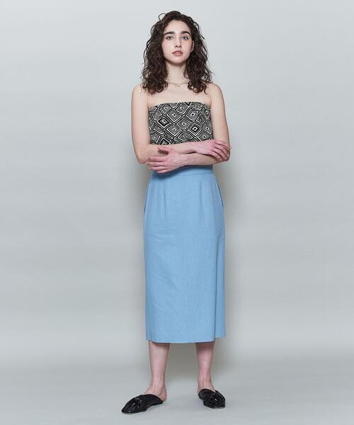 6（roku） ゴールドタイトスカート 36 ROKU LONG TIGHT SKIRT