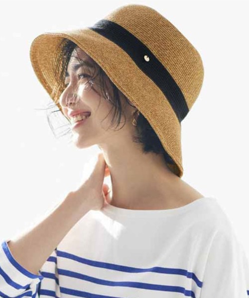 セール ｉｅｄｉｔ 小森美穂子さんコラボ カラー切り替えの上品ハット ベージュ ハット Iedit イディット のファッション通販 Zozotown