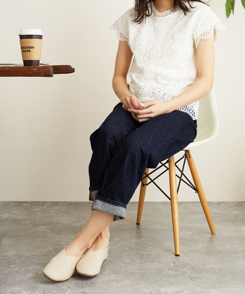 LUGG NAGG(ラグナグ)の「ソフト素材Vカットパンプス(ローファー・レディース・アイボリー/オフホワイト/ブラック/モカ・24.5cm/24.0cm/23.5cm/23.0cm)」の13枚目の写真