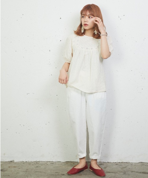 sakishimatokyo（サキシマトーキョー）の「【ZOZO限定】サキシマamp「ユッタリノパンツ」（その他パンツ・レディース・ホワイト/ライトグレー/グリーン・FREE）」の7枚目の写真