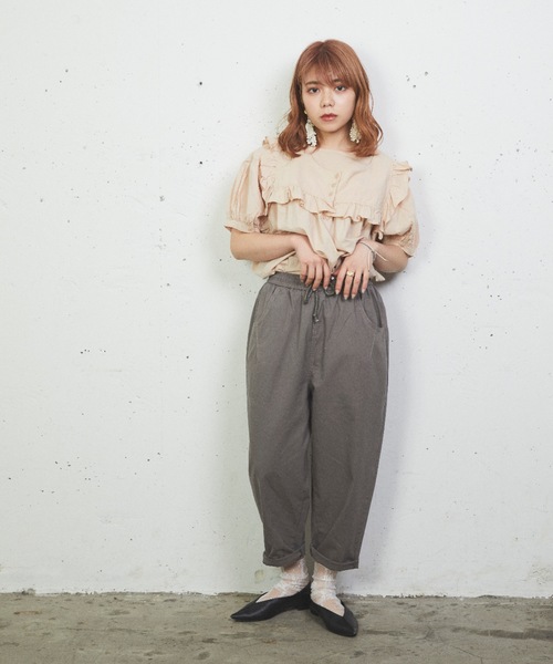 sakishimatokyo（サキシマトーキョー）の「【ZOZO限定】サキシマamp「ユッタリノパンツ」（その他パンツ・レディース・ホワイト/ライトグレー/グリーン・FREE）」の15枚目の写真