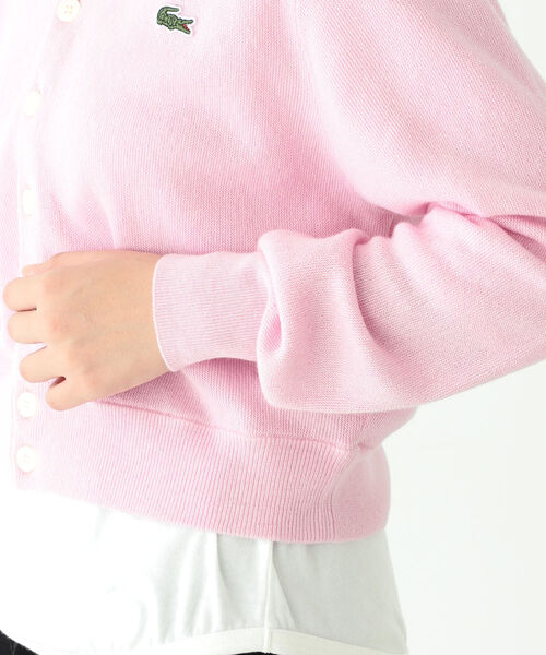Lacoste beams ピンク カーディガン AF024PL