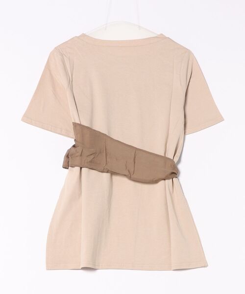 KOBE LETTUCE（コウベレタス）の「レイヤード風サイドスリットTシャツ（Tシャツ/カットソー・レディース・ホワイト系その他/ベージュ系その他/ホワイト系その他2・FREE）」の9枚目の写真