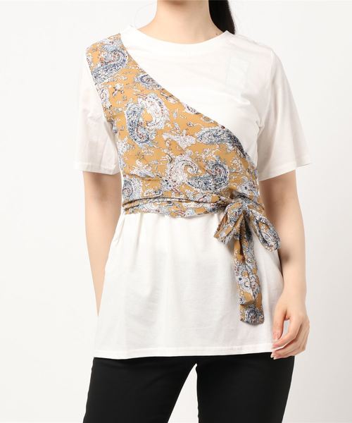 KOBE LETTUCE（コウベレタス）の「レイヤード風サイドスリットTシャツ（Tシャツ/カットソー・レディース・ホワイト系その他/ベージュ系その他/ホワイト系その他2・FREE）」の13枚目の写真